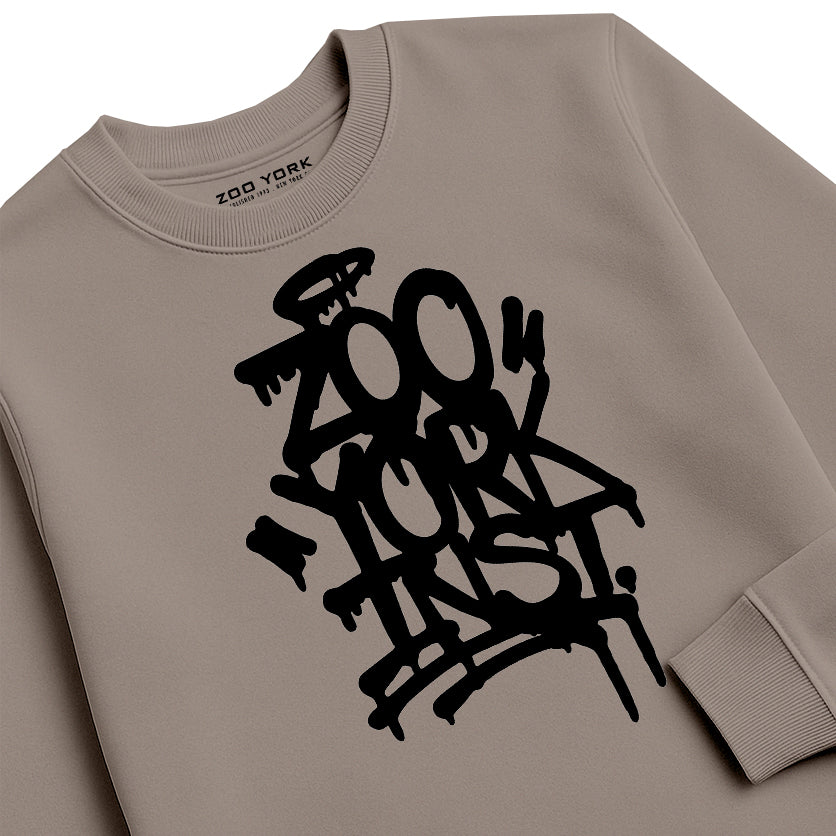 Zoo York Drippy Crew Sweat Stone - detail