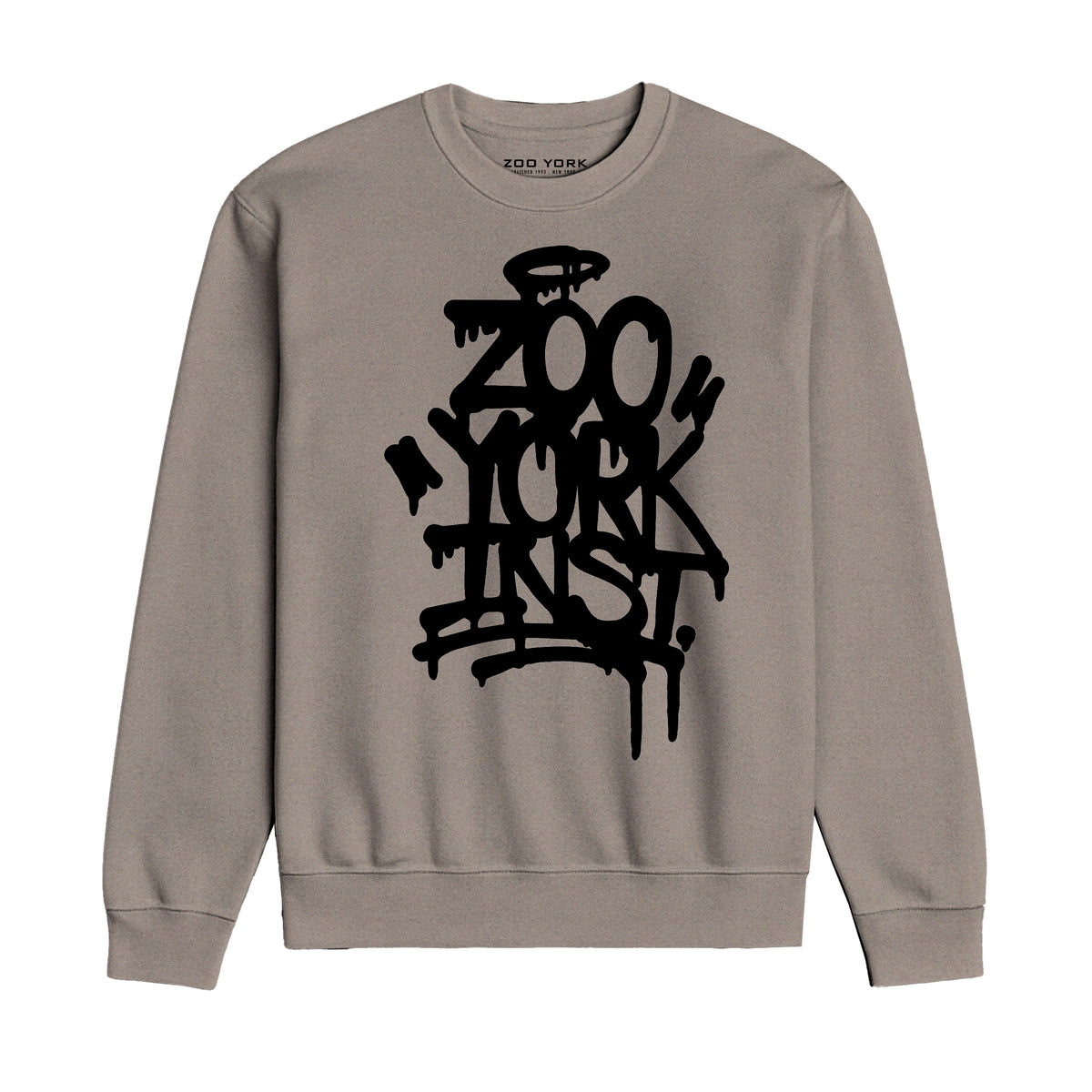 Zoo York Drippy Crew Sweat Stone - front