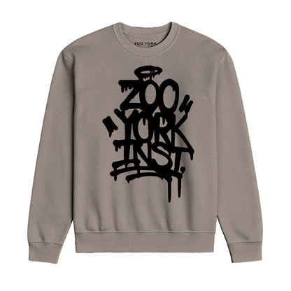 Zoo York Drippy Crew Sweat Stone - front