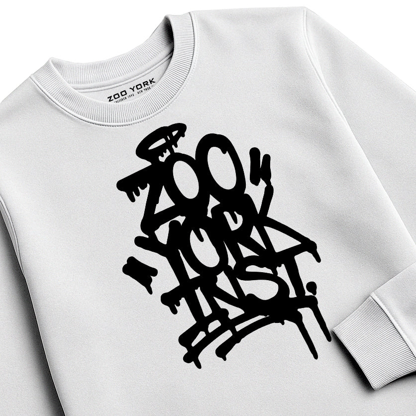 Zoo York Drippy Crew Sweat White - detail