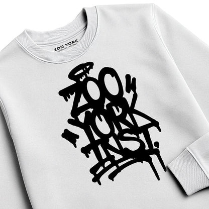 Zoo York Drippy Crew Sweat White - detail