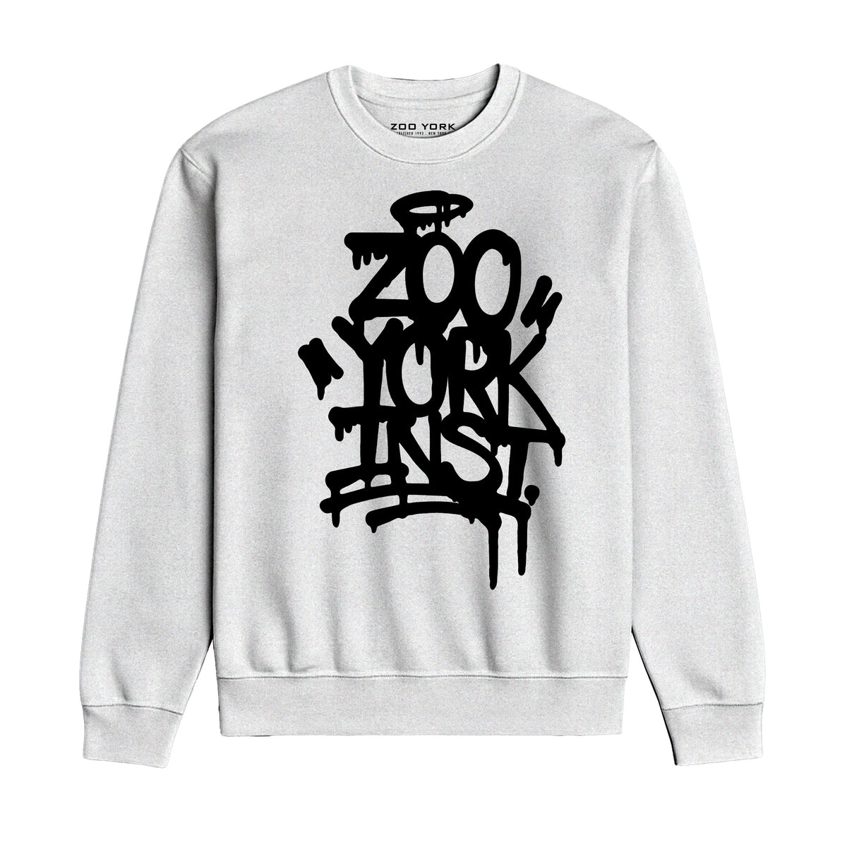 Zoo York Drippy Crew Sweat White - front