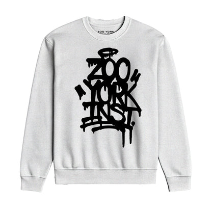 Zoo York Drippy Crew Sweat White - front