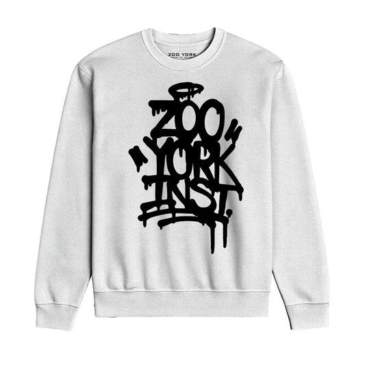 Zoo York Drippy Crew Sweat White - front