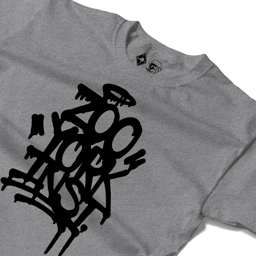 Zoo York Drippy Long Sleeve T-Shirt Heather Grey - detail