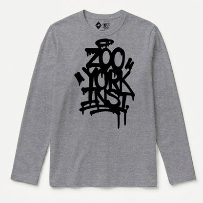 Zoo York Drippy Long Sleeve T-Shirt Heather Grey - front