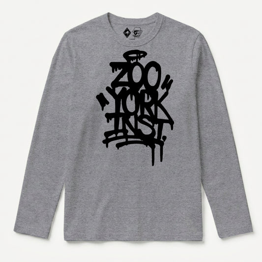 Zoo York Drippy Long Sleeve T-Shirt Heather Grey - front