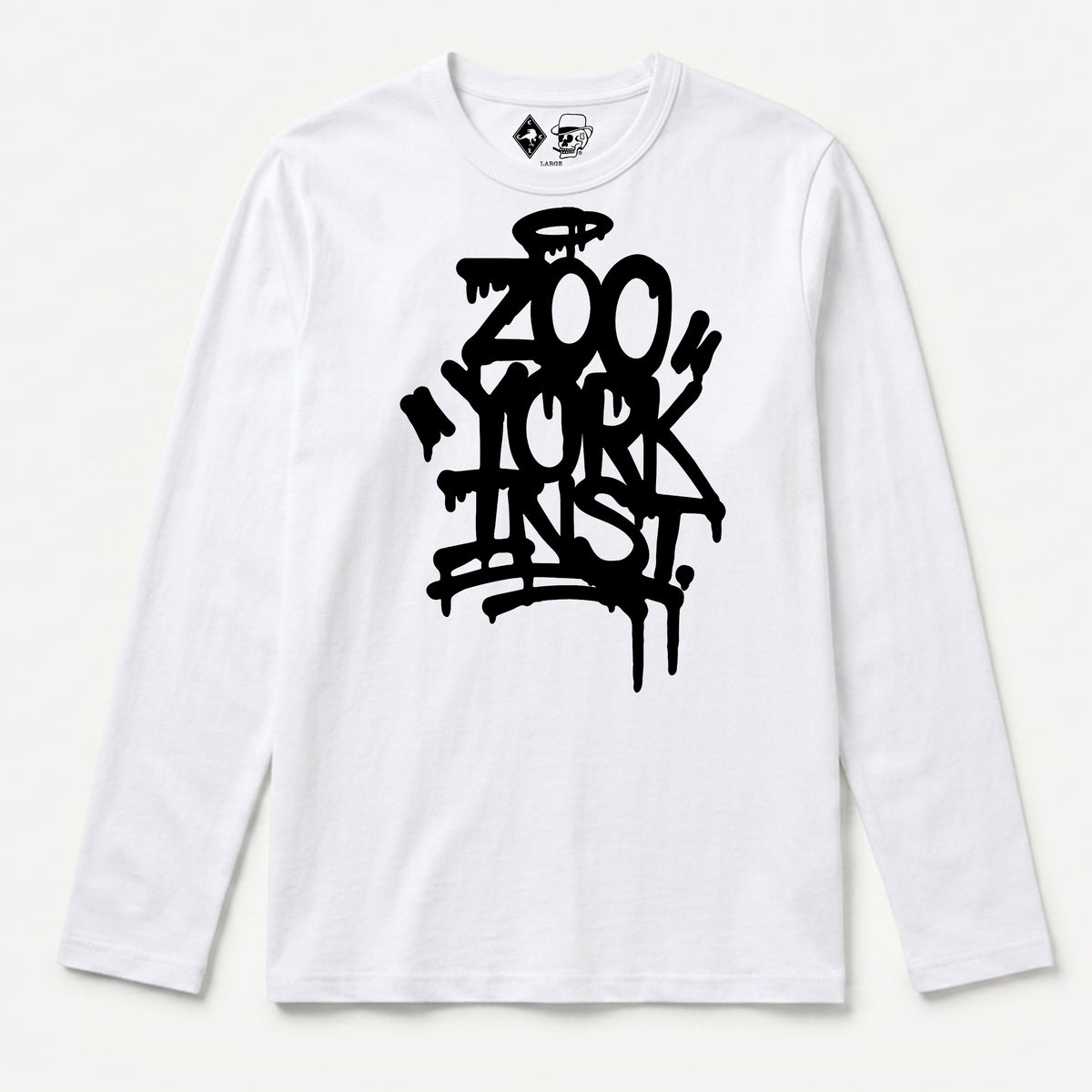 Zoo York Drippy Long Sleeve T-Shirt White - front