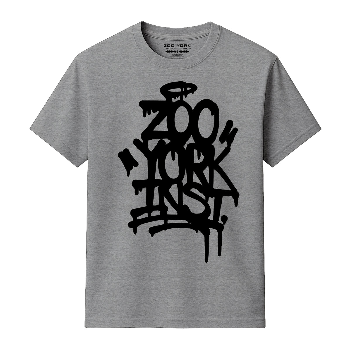 Zoo York Drippy T-Shirt Heather Grey - front