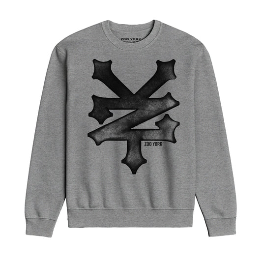 ZOO YORK TRASH CREW SWEAT HEATHER GREY