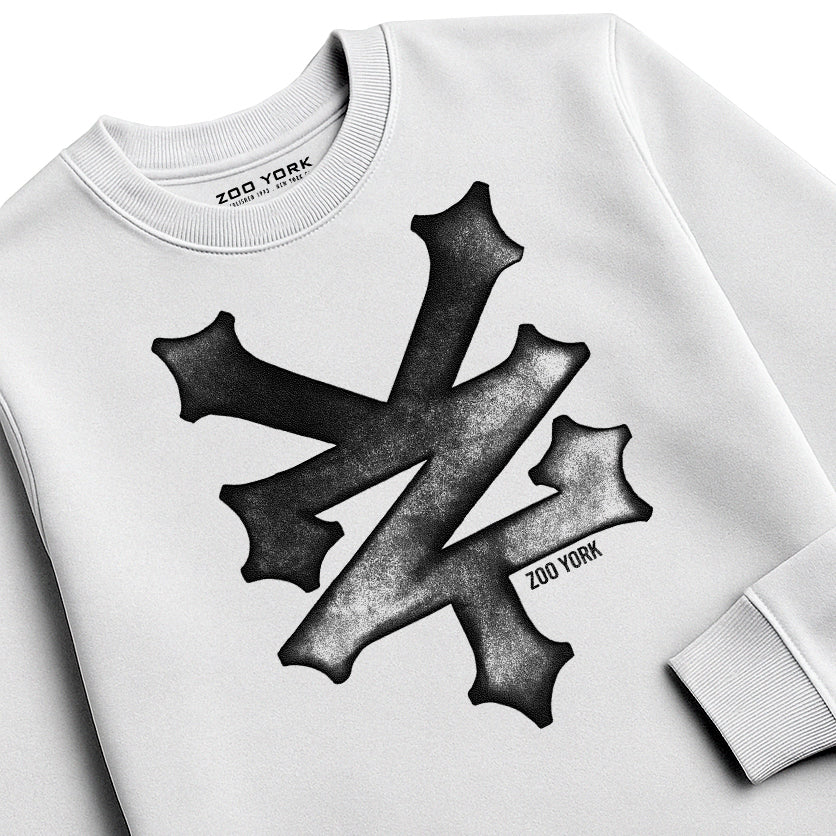 Zoo York Trash Crew Sweat White - detail