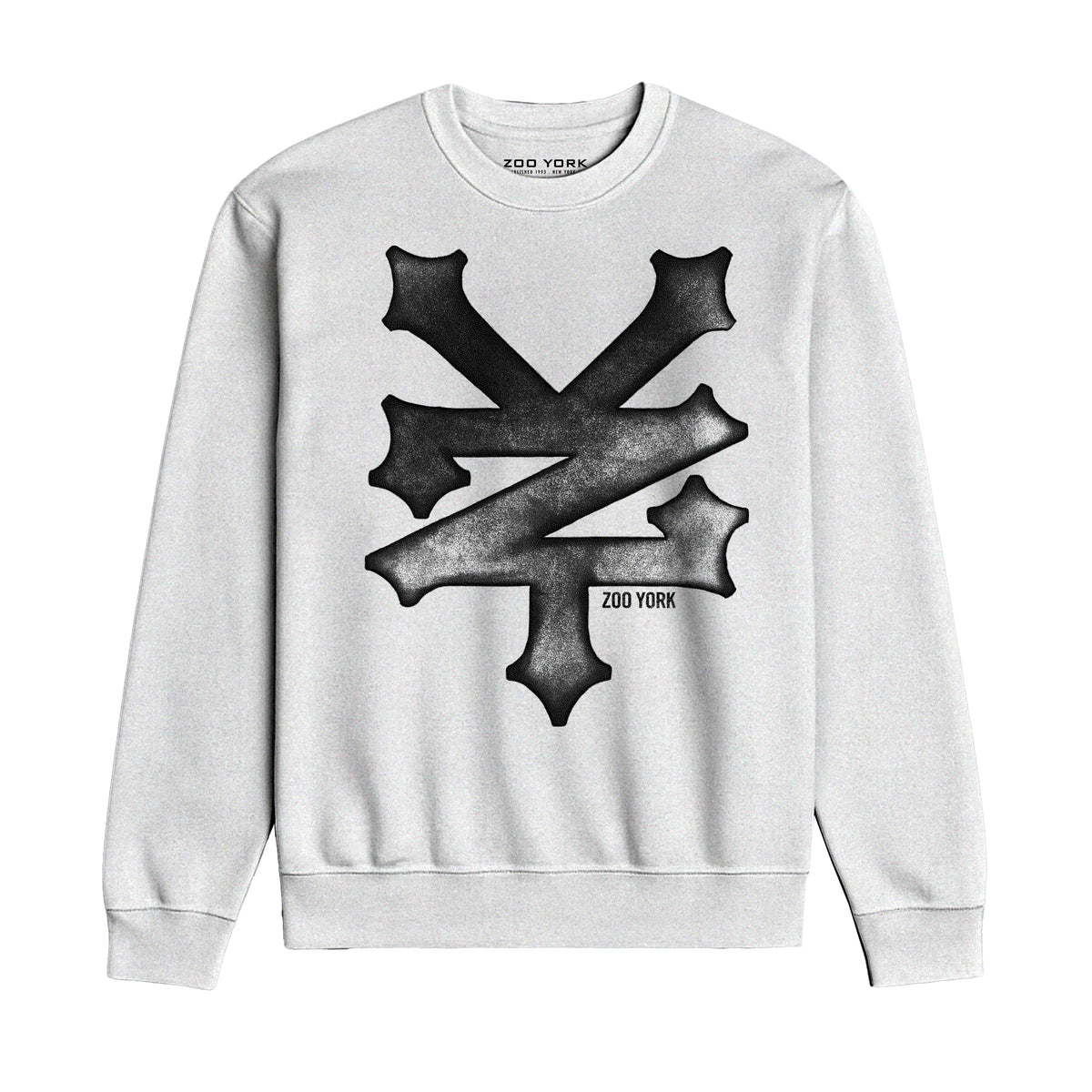 Zoo York Trash Crew Sweat White - front
