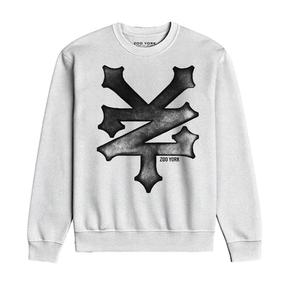 Zoo York Trash Crew Sweat White - front