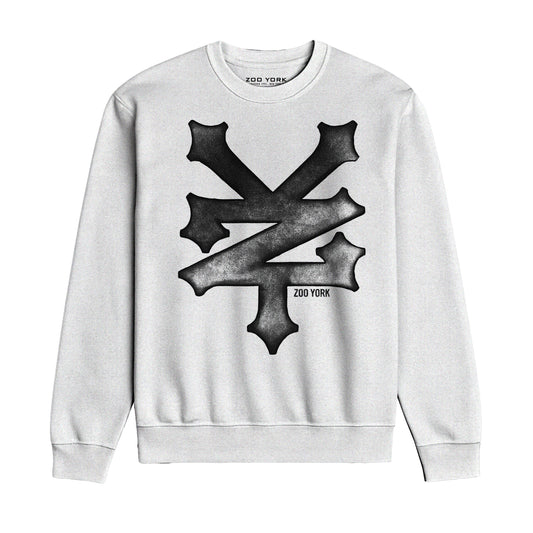 Zoo York Trash Crew Sweat White - front
