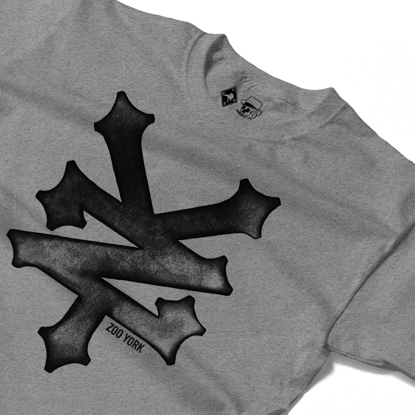 Zoo York Trash Long Sleeve T-Shirt Heather Grey - detail