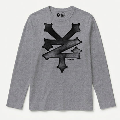 Zoo York Trash Long Sleeve T-Shirt Heather Grey - front
