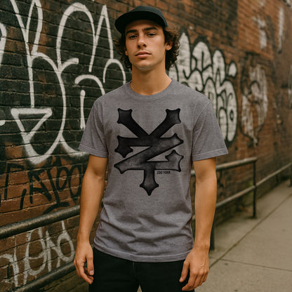 ZOO YORK TRASH T-SHIRT GREY MARL
