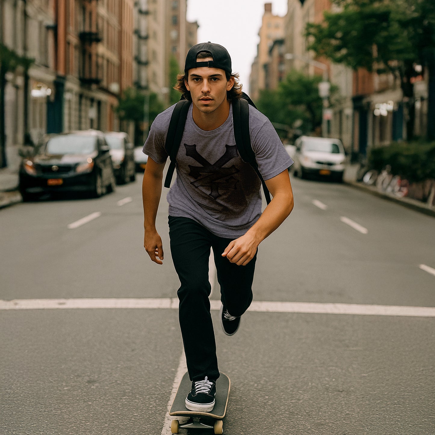 ZOO YORK TRASH T-SHIRT GREY MARL