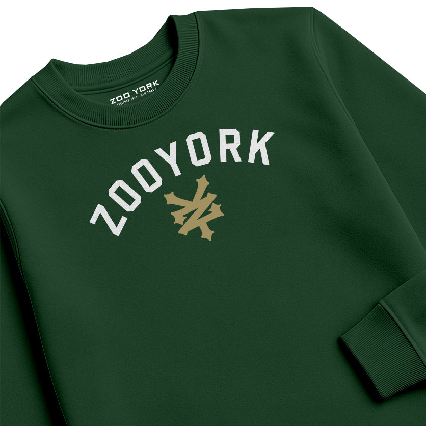 ZOO YORK STANDARD CREW SWEAT LITE BOTTLE GREEN