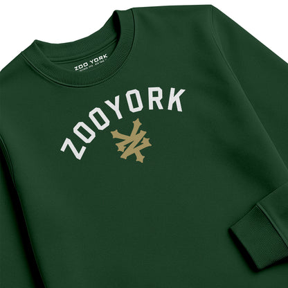 ZOO YORK STANDARD CREW SWEAT LITE BOTTLE GREEN
