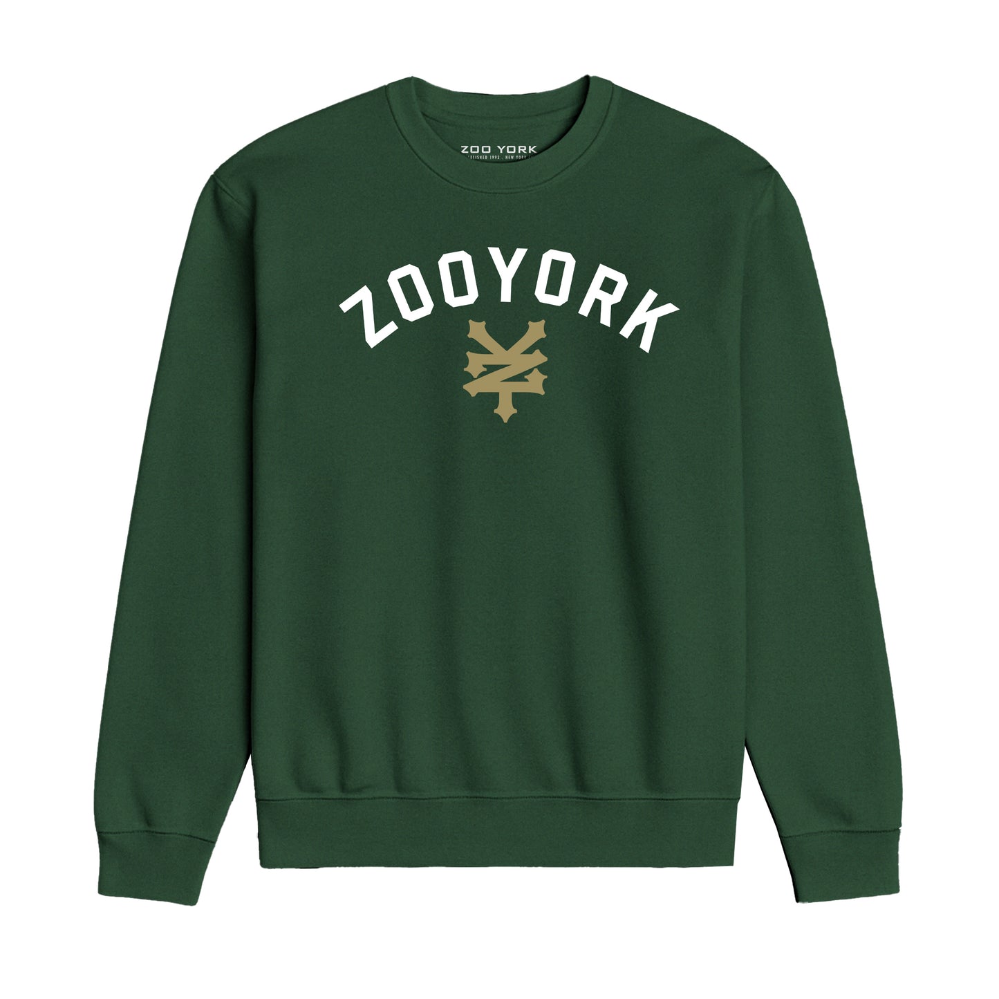 ZOO YORK STANDARD CREW SWEAT LITE BOTTLE GREEN