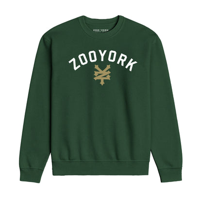 ZOO YORK STANDARD CREW SWEAT LITE BOTTLE GREEN