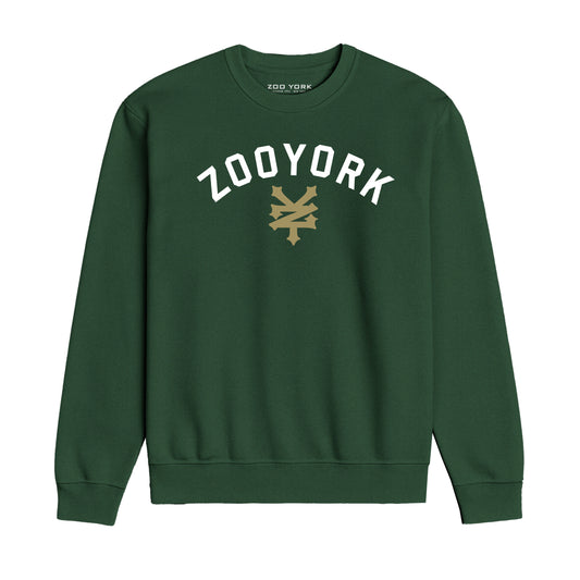 ZOO YORK STANDARD CREW SWEAT LITE BOTTLE GREEN