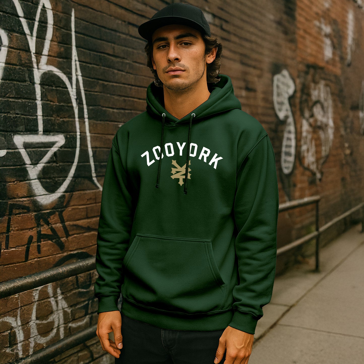 ZOO YORK STANDARD HOODIE LITE BOTTLE GREEN