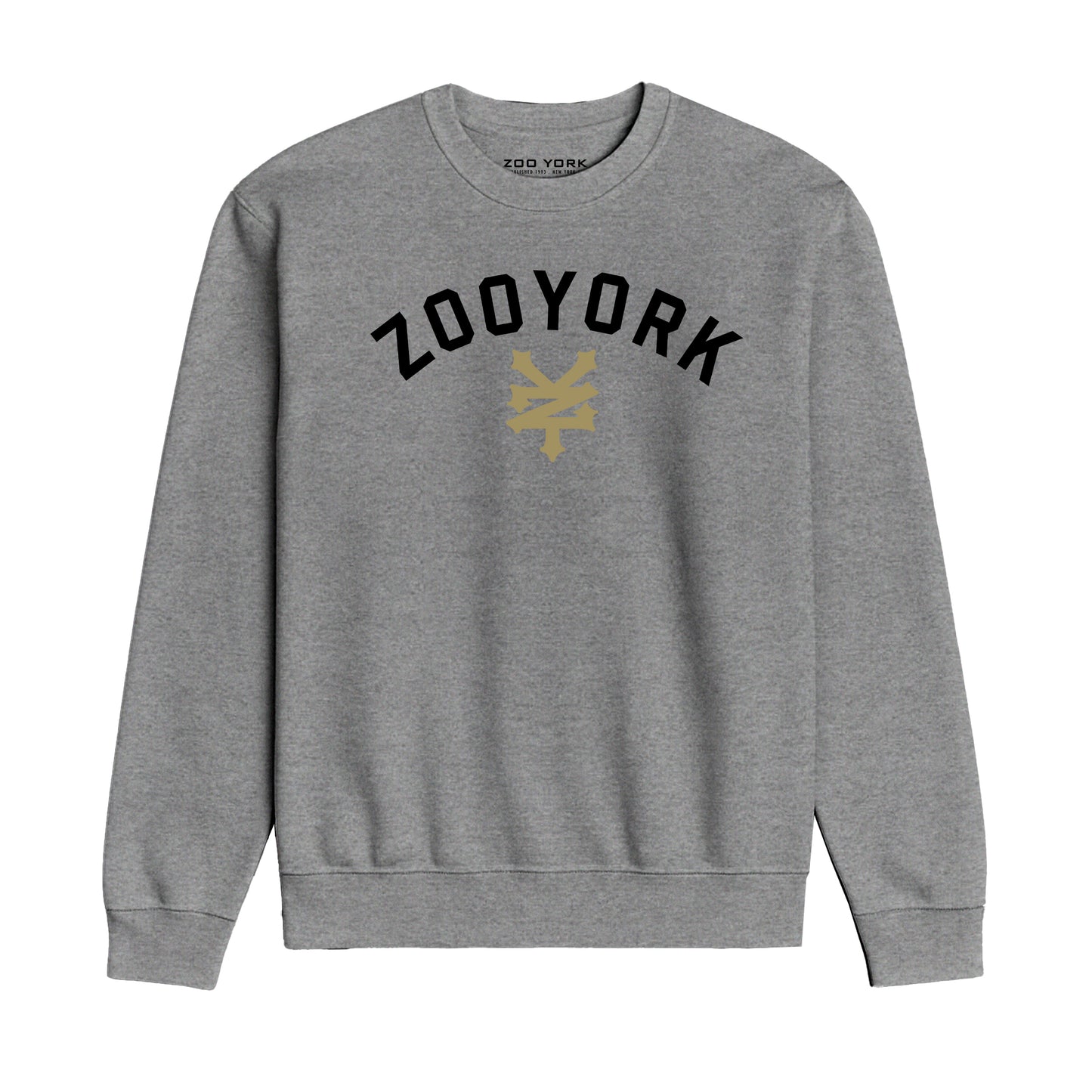 ZOO YORK STANDARD CREW SWEAT HEATHER GREY