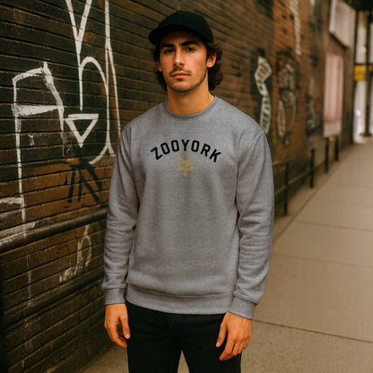 ZOO YORK STANDARD CREW SWEAT HEATHER GREY