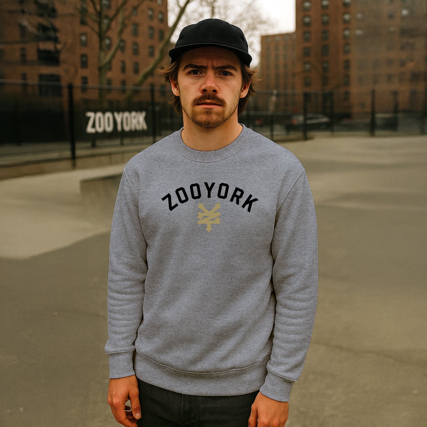 ZOO YORK STANDARD CREW SWEAT HEATHER GREY