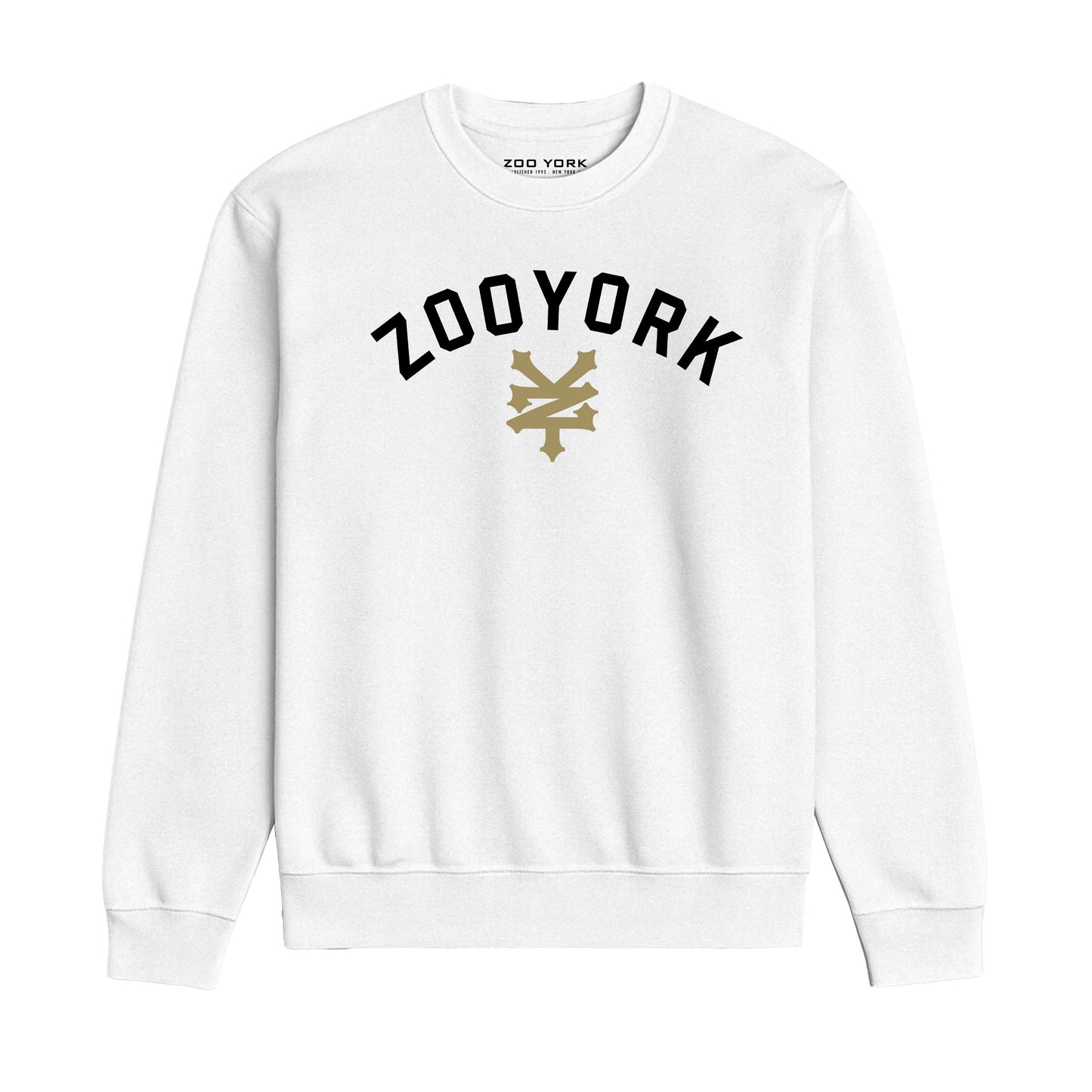 ZOO YORK STANDARD CREW SWEAT LITE WHITE