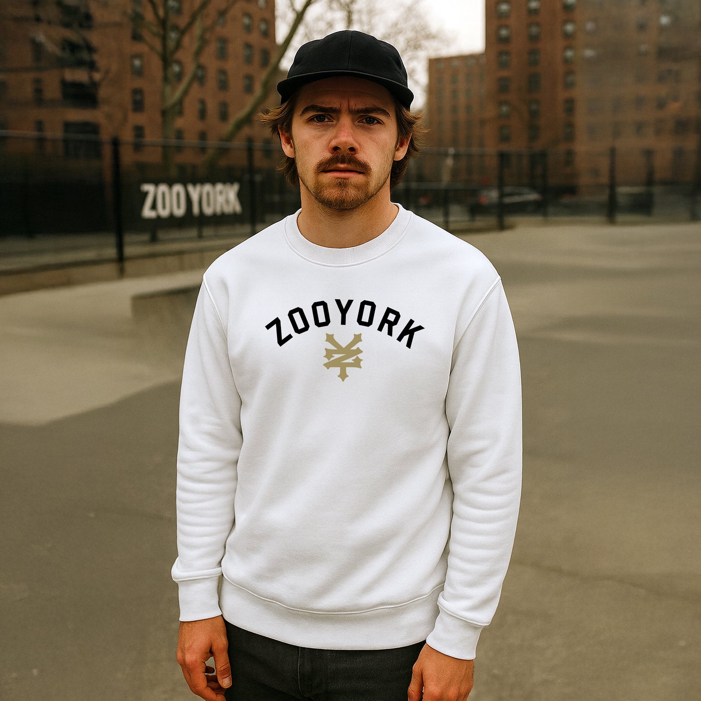 ZOO YORK STANDARD CREW SWEAT LITE WHITE