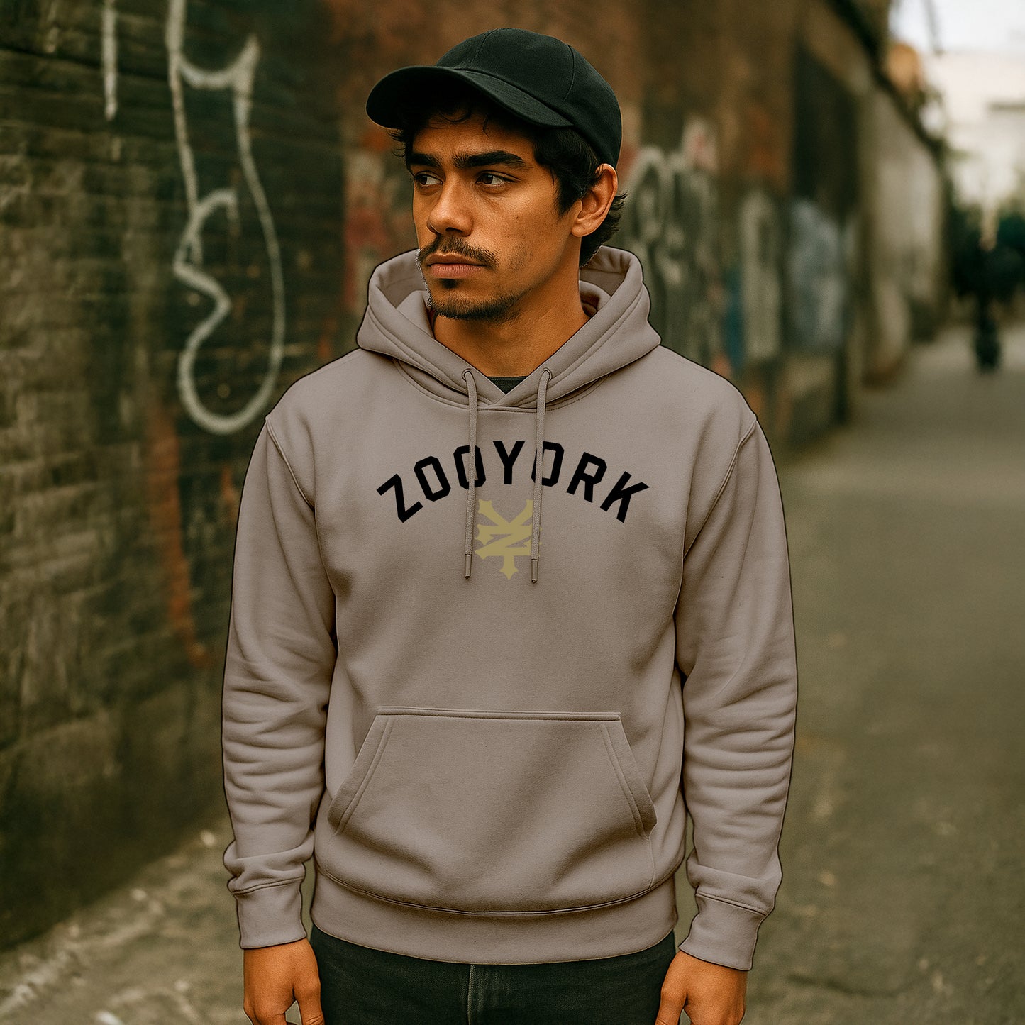 ZOO YORK STANDARD HOODIE STONE