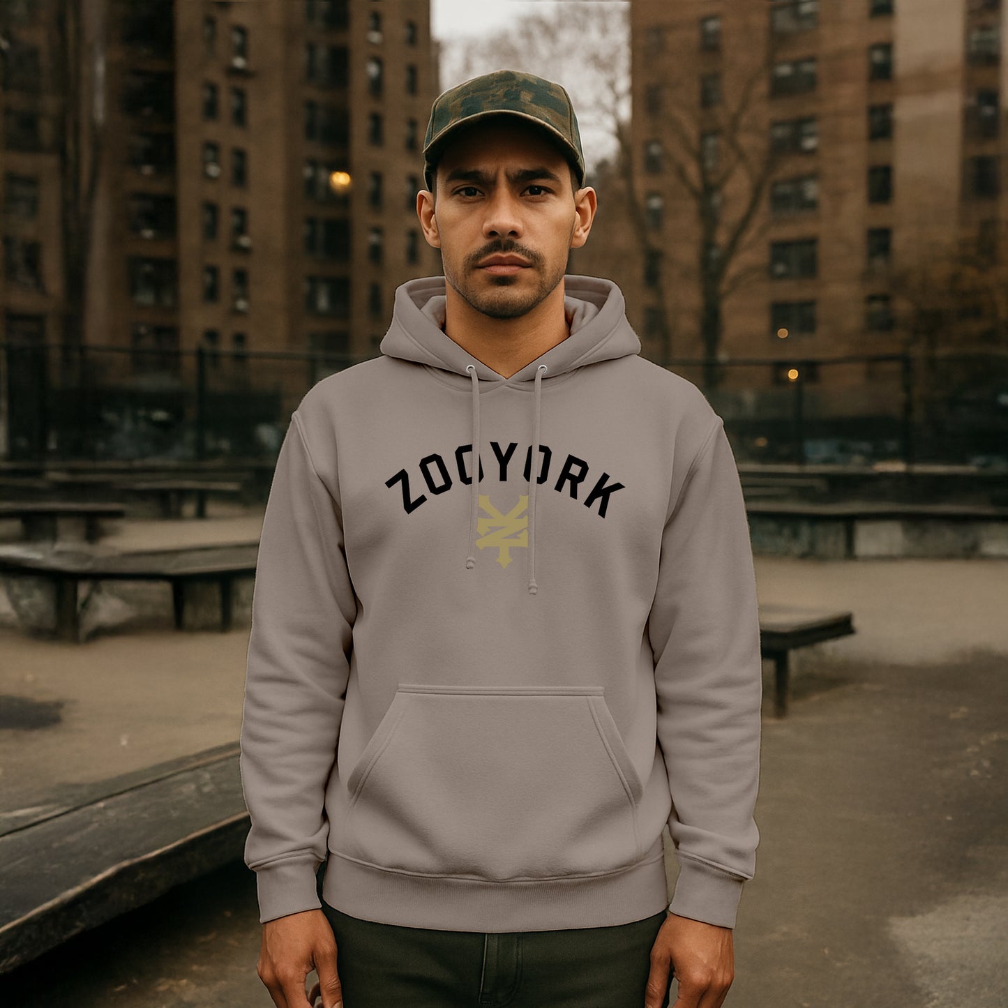 ZOO YORK STANDARD HOODIE STONE