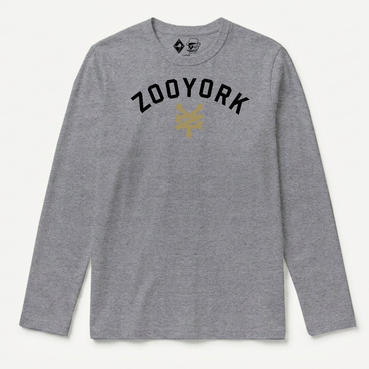 Zoo York Standard Long Sleeve T-Shirt Heather Grey - front