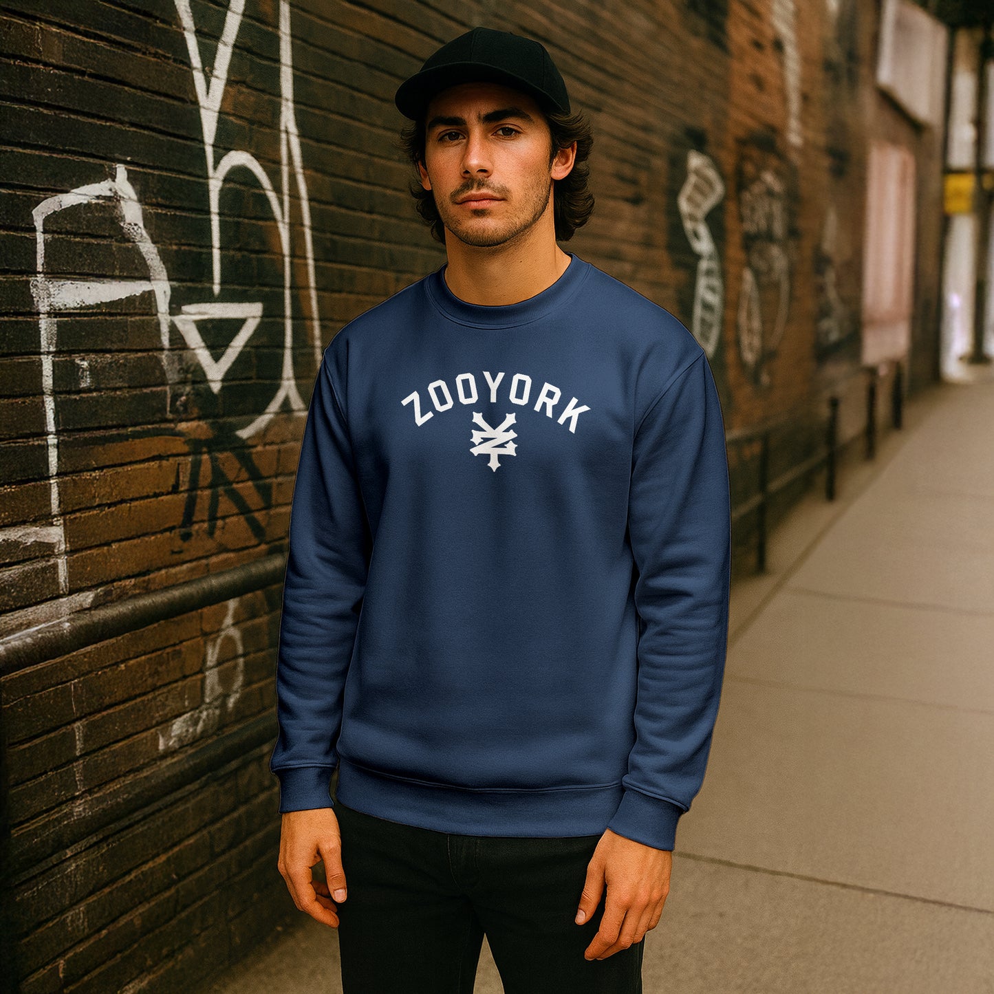 ZOO YORK STANDARD CREW SWEAT LITE AIRFORCE BLUE
