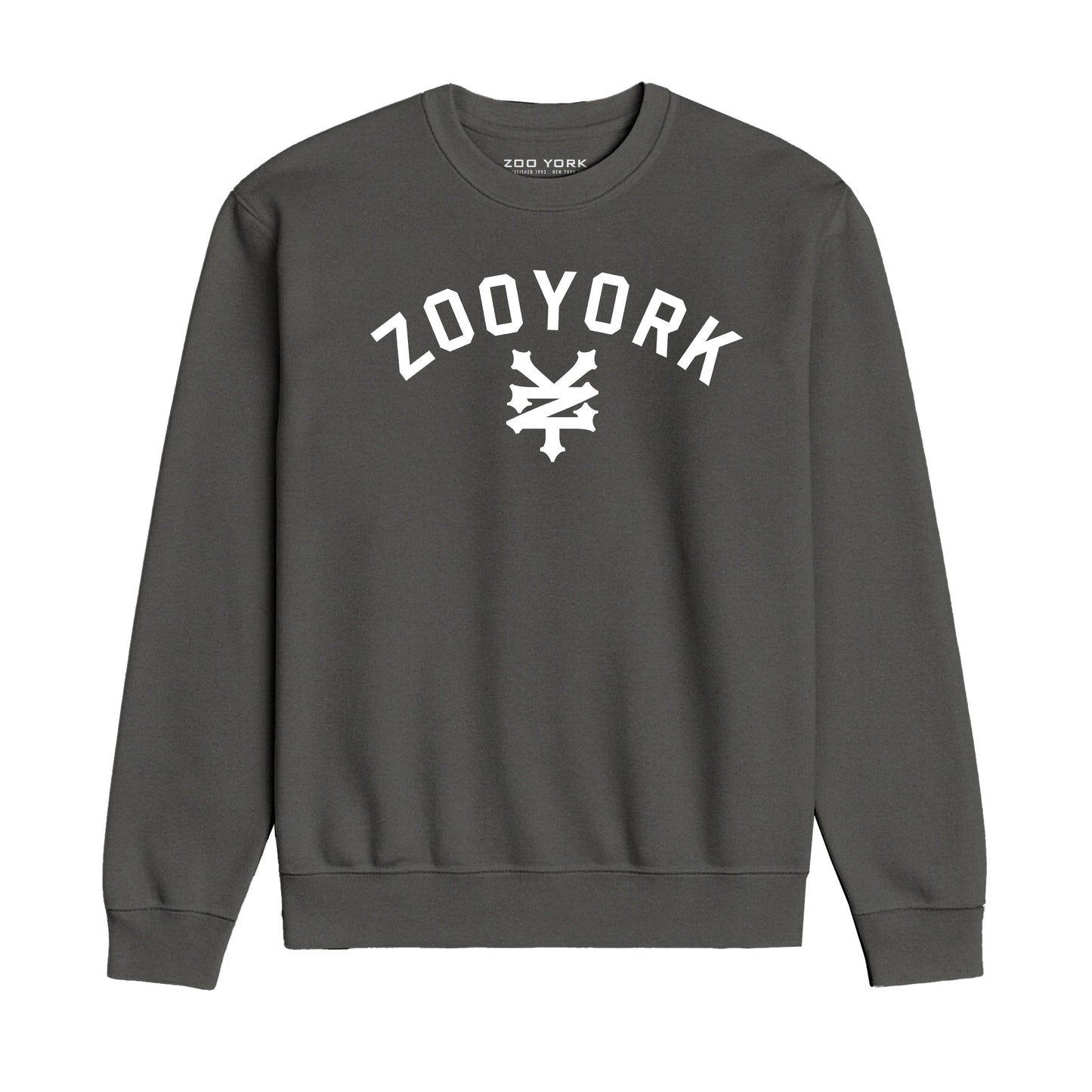 ZOO YORK STANDARD CREW SWEAT CHARCOAL