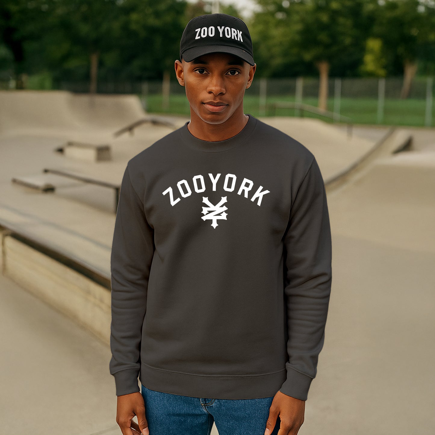 ZOO YORK STANDARD CREW SWEAT CHARCOAL