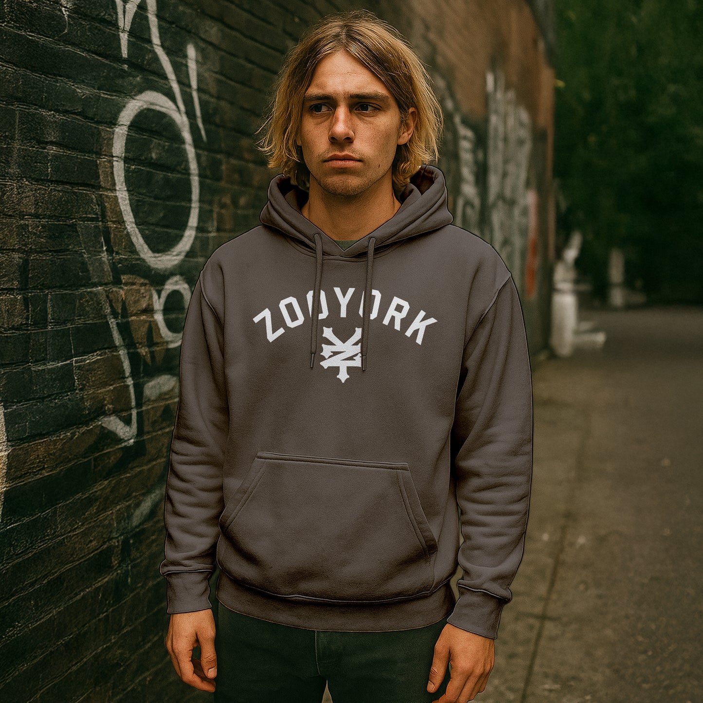 ZOO YORK STANDARD HOODIE CHARCOAL