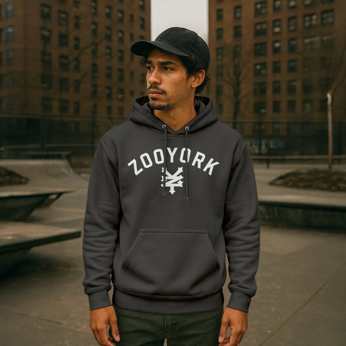 ZOO YORK STANDARD HOODIE CHARCOAL