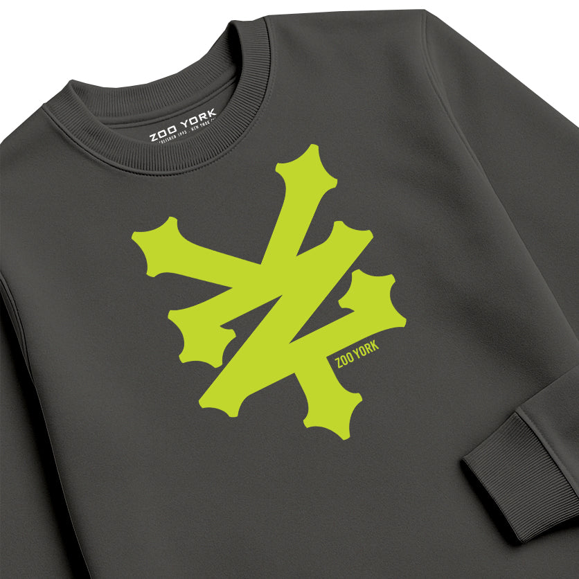 ZOO YORK CRACKERJACK CREW SWEAT CHARCOAL