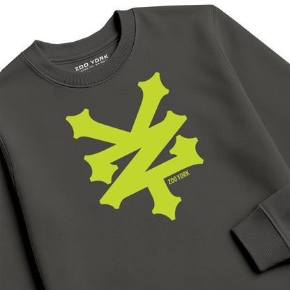 ZOO YORK CRACKERJACK CREW SWEAT CHARCOAL