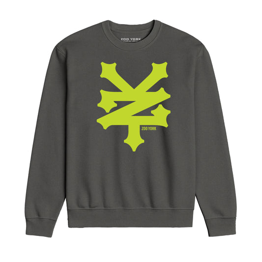 ZOO YORK CRACKERJACK CREW SWEAT CHARCOAL