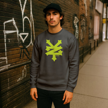 ZOO YORK CRACKERJACK CREW SWEAT CHARCOAL