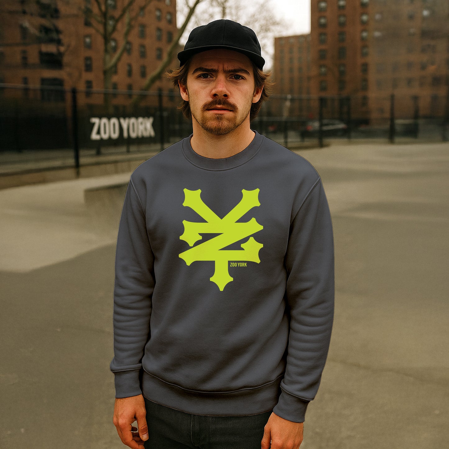 ZOO YORK CRACKERJACK CREW SWEAT CHARCOAL