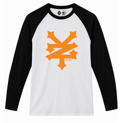 Zoo York Crackerjack Baseball Tee White/Black - front