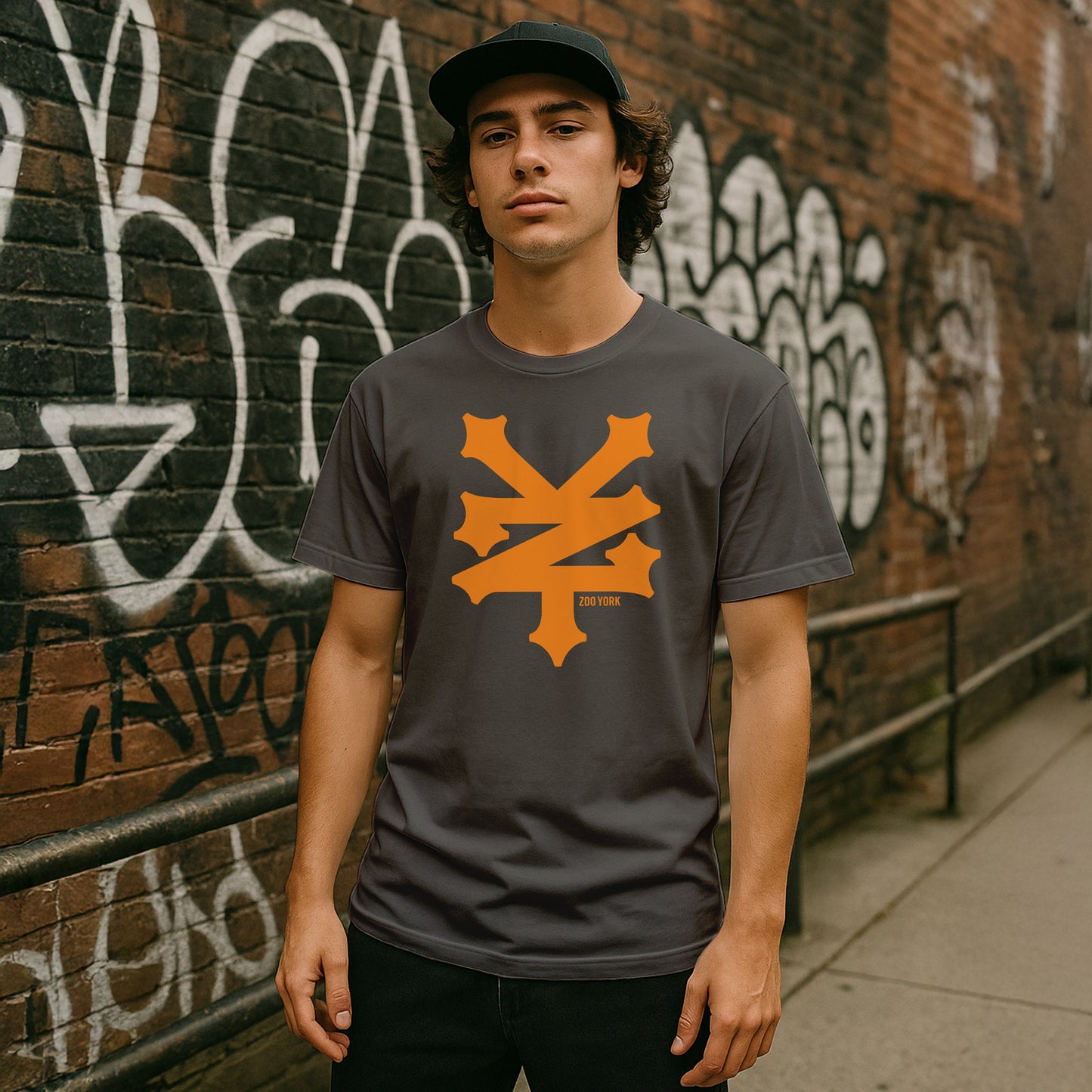 ZOO YORK CRACKERJACK T-SHIRT - LIGHT GRAPHITE
