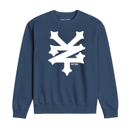 ZOO YORK CRACKERJACK CREW SWEAT LITE AIRFORCE BLUE