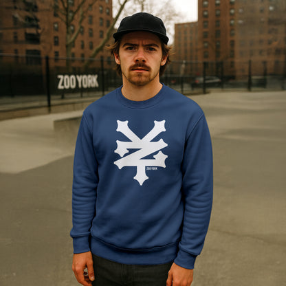 ZOO YORK CRACKERJACK CREW SWEAT LITE AIRFORCE BLUE